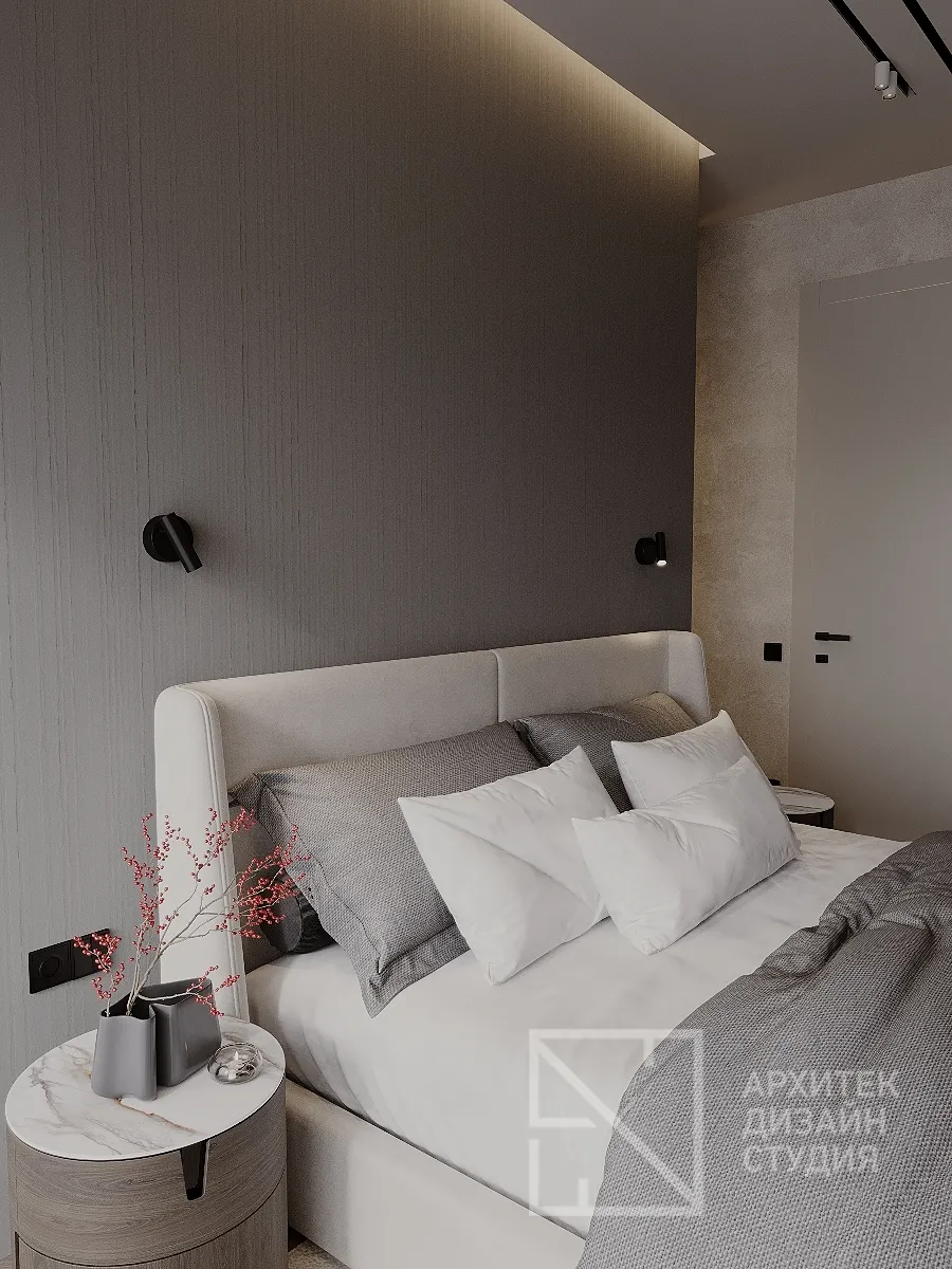 Дизайн интерьера квартиры в г. Абакан по ул. Авиаторов 1В/2 - Спальня - Фото 5